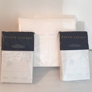 Ralph Lauren QUEEN Hillsboro Islesboro Duvet Cover & 2 Standard shams MSRP $870